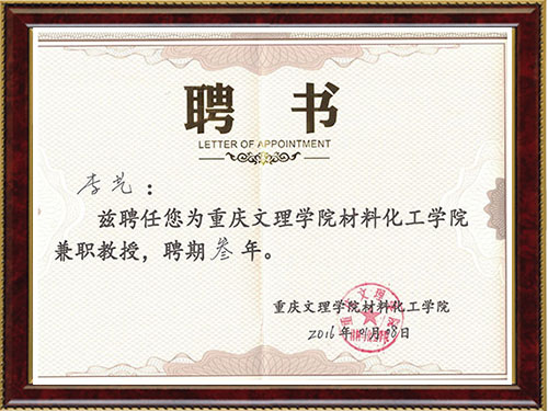 教授聘任書(shū)(李藝) 教授聘任書(shū)(李藝)